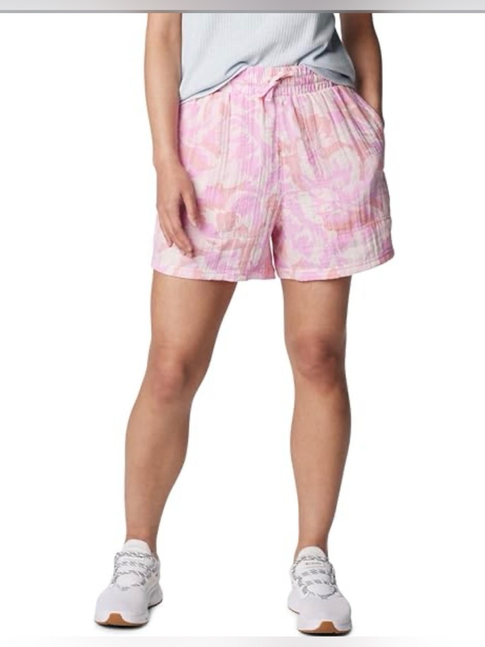 COLUMBIA || Holly Hideaway Breezy Pink Floral Pull-On Women’s Shorts. S
